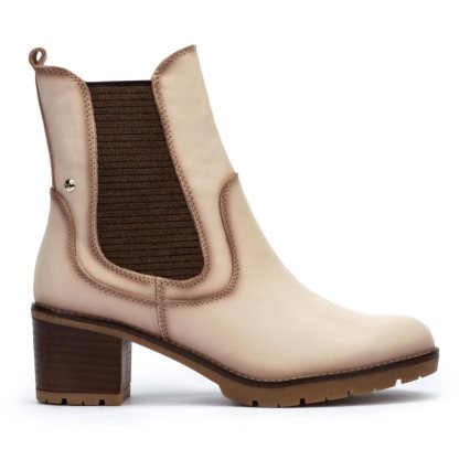 Women's Pikolinos LLANES Ankle Boots Cream / Brown | NZ K3829AQ